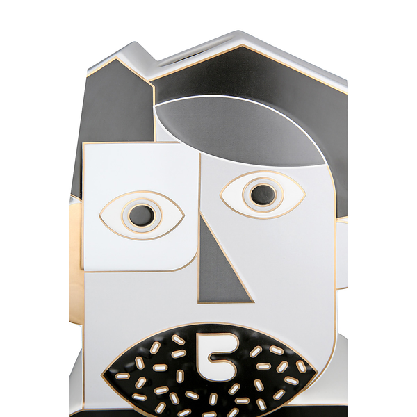 Vase Picasso - Keramik - Weiß / Schwarz