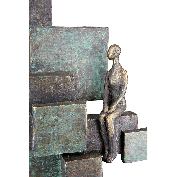 Skulptur Teaching - Kunstharz - Silber / Bronze