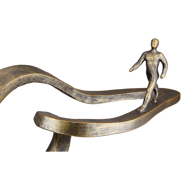 Skulptur Path - Kunstharz - Silber / Bronze
