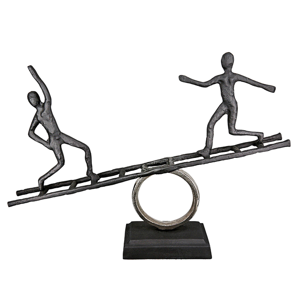 Skulptur Leiter - Aluminium - Schwarz