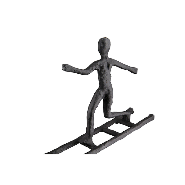 Skulptur Leiter - Aluminium - Schwarz