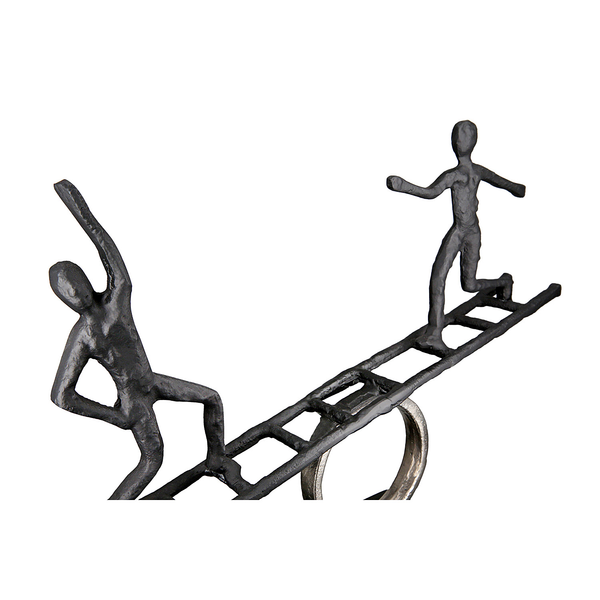 Skulptur Leiter - Aluminium - Schwarz