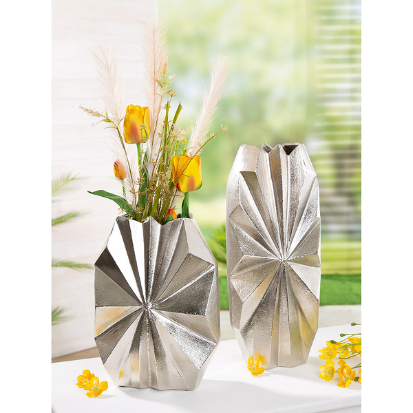 Vase Rayons Typ B - Aluminium - Silber