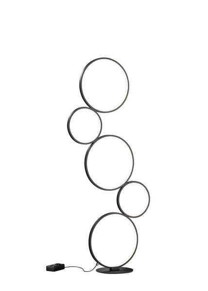 Stehleuchte Rondo - Eisen - Schwarz