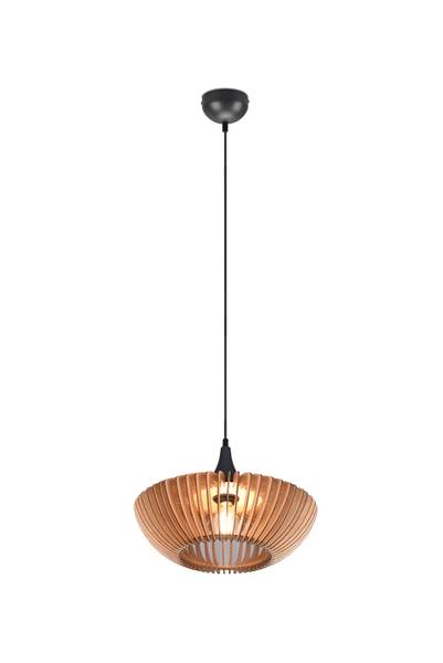 Pendelleuchte Colino - Eisen / Linde - Beige