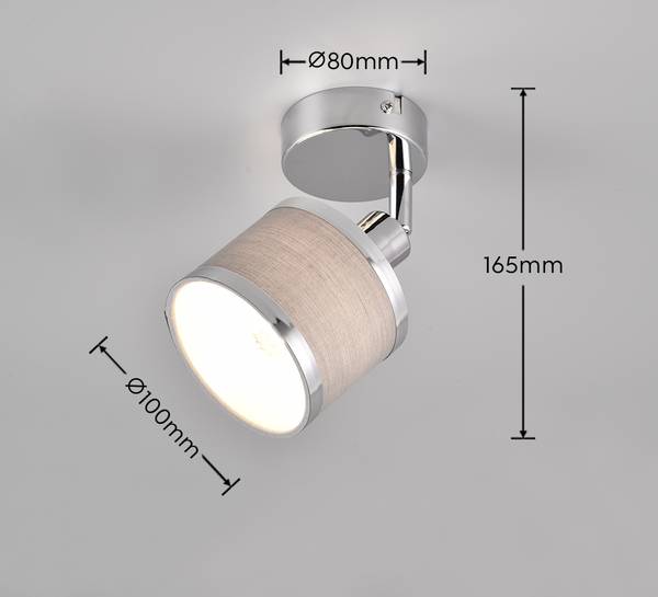 Deckenleuchte Arosa - Eisen - Chrom - Flammenanzahl: 1