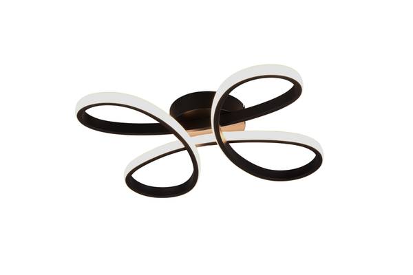 Deckenleuchte Fly Typ A - Eisen - Schwarz - Schwarz