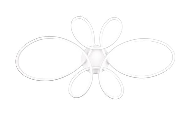 Deckenleuchte Fly Typ B - Eisen - Weiß - Weiß