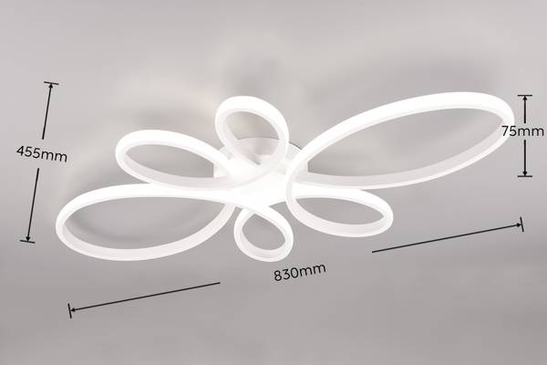 Deckenleuchte Fly Typ B - Eisen - Weiß - Weiß