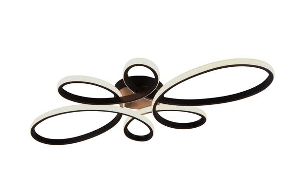 Deckenleuchte Fly Typ B - Eisen - Schwarz - Schwarz