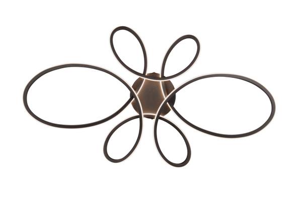 Deckenleuchte Fly Typ B - Eisen - Schwarz - Schwarz