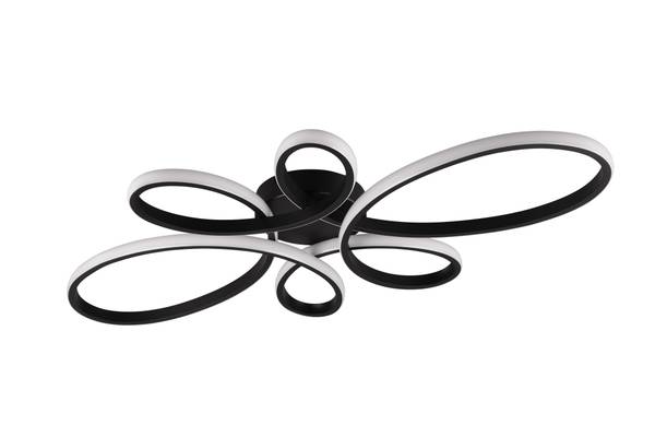 Deckenleuchte Fly Typ B - Eisen - Schwarz - Schwarz