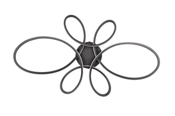 Deckenleuchte Fly Typ B - Eisen - Schwarz - Schwarz