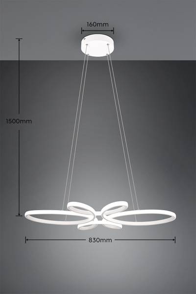 Pendelleuchte Fly - Eisen - Weiß