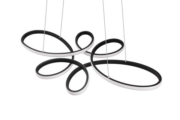 Pendelleuchte Fly - Eisen - Schwarz