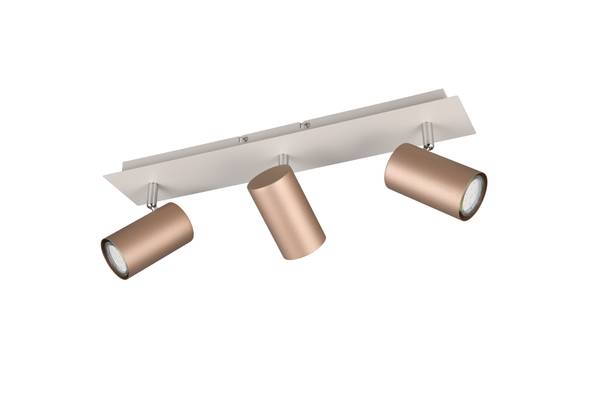 Deckenleuchte Marley Typ A - Eisen - Kupfer - Flammenanzahl: 3