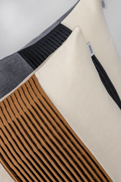 Kissenbezug Scan - Polyester / Baumwolle - 45 x 45 cm - Sand