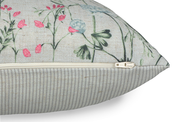 Kissenbezug Herbarium - Polyester / Leinen - Multicolor - 45 x 45 cm