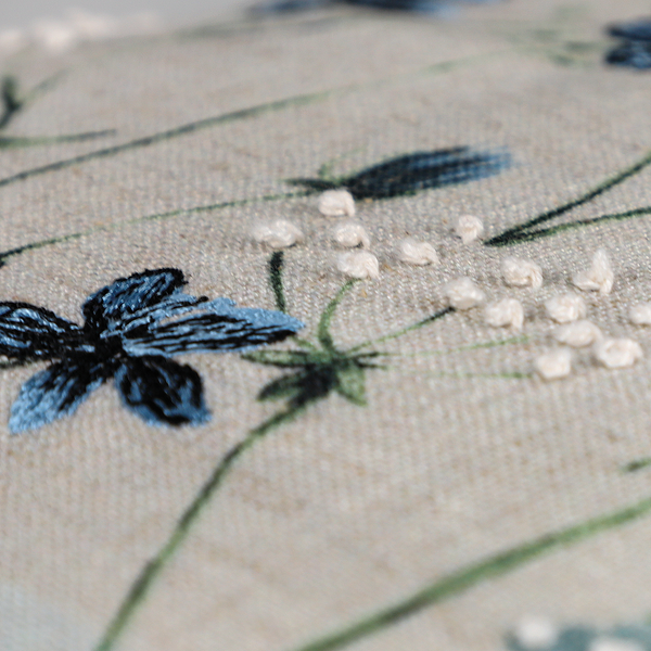 Kissenbezug Herbarium - Polyester / Leinen - Multicolor - 45 x 45 cm