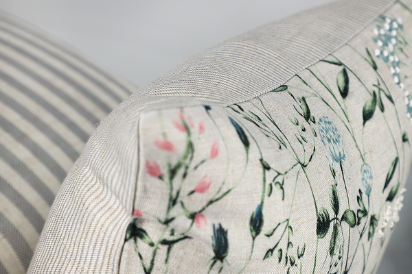 Kissenbezug Herbarium - Polyester / Leinen - Multicolor - 45 x 45 cm