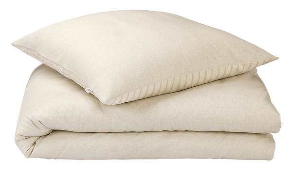 Satin Bettwäsche Heritage - Satin  - Hellgrau - 135 x 200 cm + Kissen 80 x 80 cm
