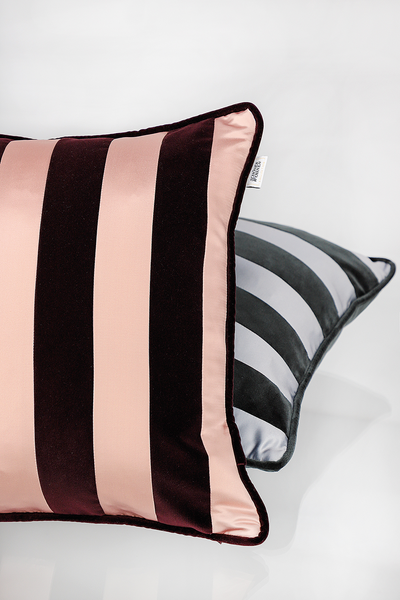 Kissenbezug Avenue - Baumwolle - 43 x 43 cm - Burgunderrot