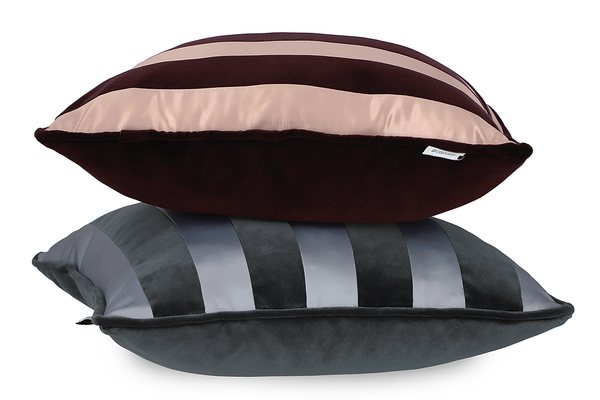 Kissenbezug Avenue - Baumwolle - 43 x 43 cm - Burgunderrot