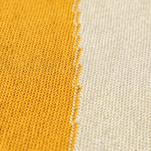 Plaid Duo - Baumwolle - Currygelb - 130 x 170 cm