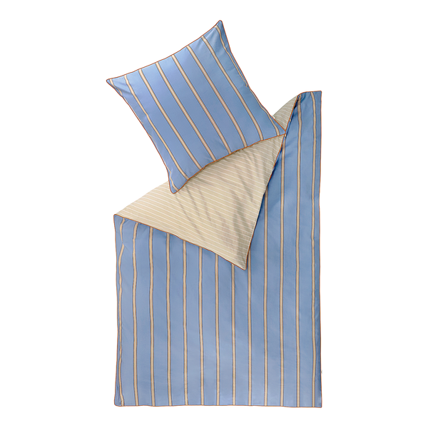 Renforcé Bettwäsche Chill - Renforcé - Dunkelblau - 135 x 200 cm + Kissen 80 x 80 cm