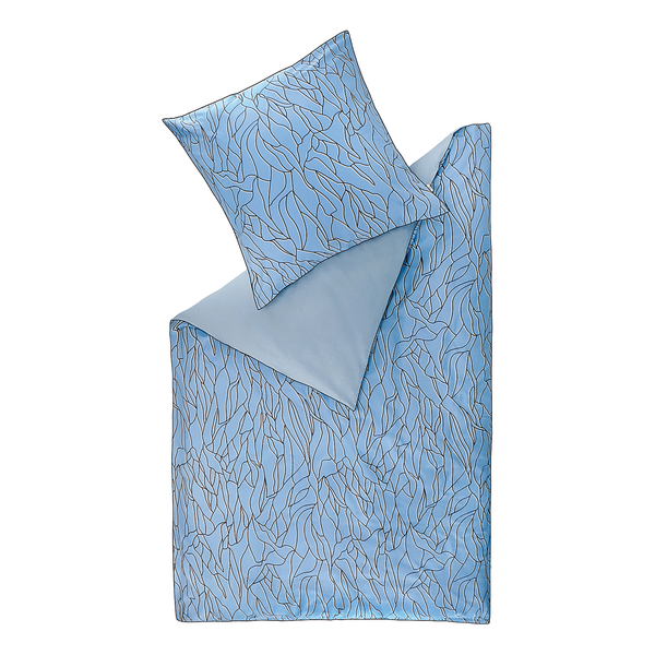 Renforcé Bettwäsche Nele - Renforcé - Hellblau - 135 x 200 cm + Kissen 80 x 80 cm