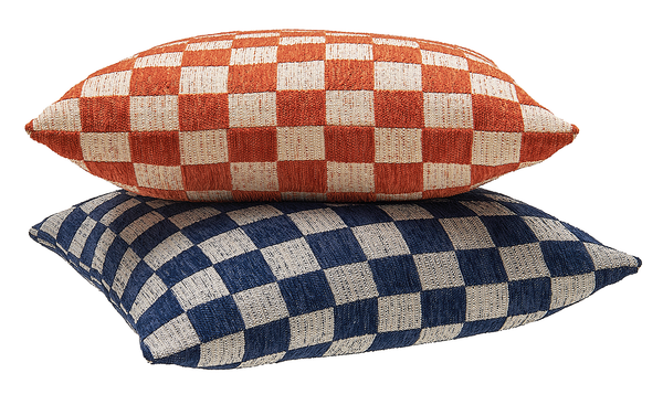 Kissenbezug Checkerbox - Polyester - 45 x 45 cm - Marineblau