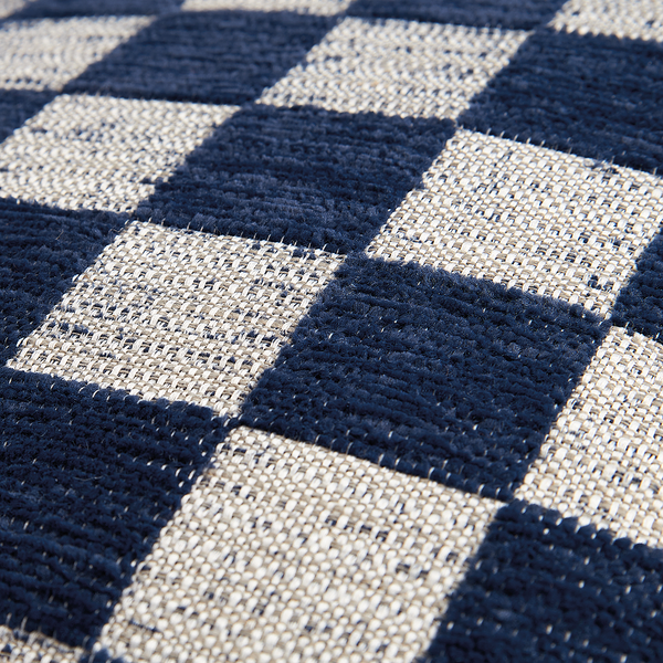 Kissenbezug Checkerbox - Polyester - 45 x 45 cm - Marineblau