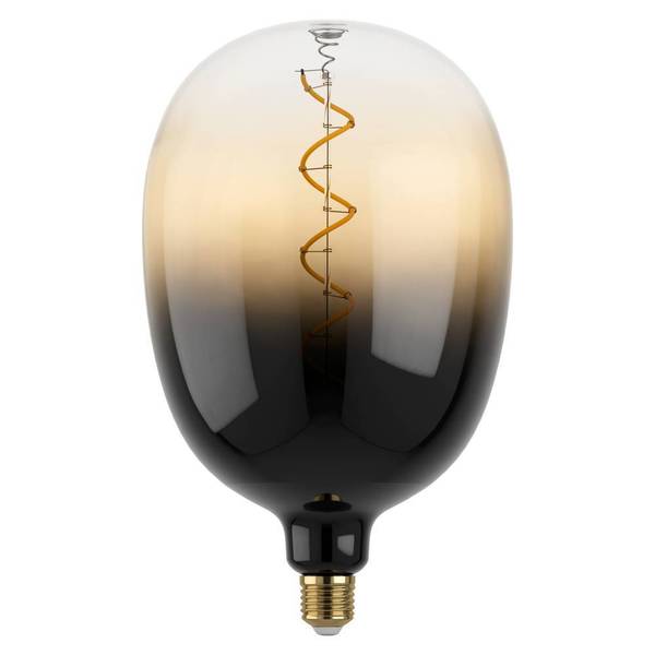 LED-Leuchtmittel Lumias - Farbglas - Schwarz / Braun - Durchmesser: 18 cm