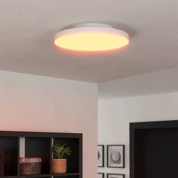 LED-Deckenleuchte Turcona-Z Rund - Aluminium / Kunststoff - Weiß - Durchmesser: 45 cm