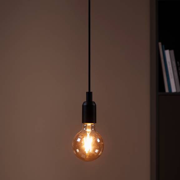 LED-Leuchtmittel Sieres Globe - Farbglas - Bernstein - Durchmesser: 10 cm