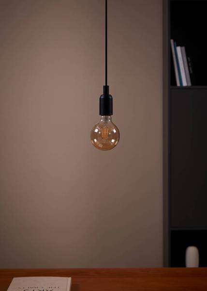 LED-Leuchtmittel Sieres Globe - Farbglas - Bernstein - Durchmesser: 10 cm