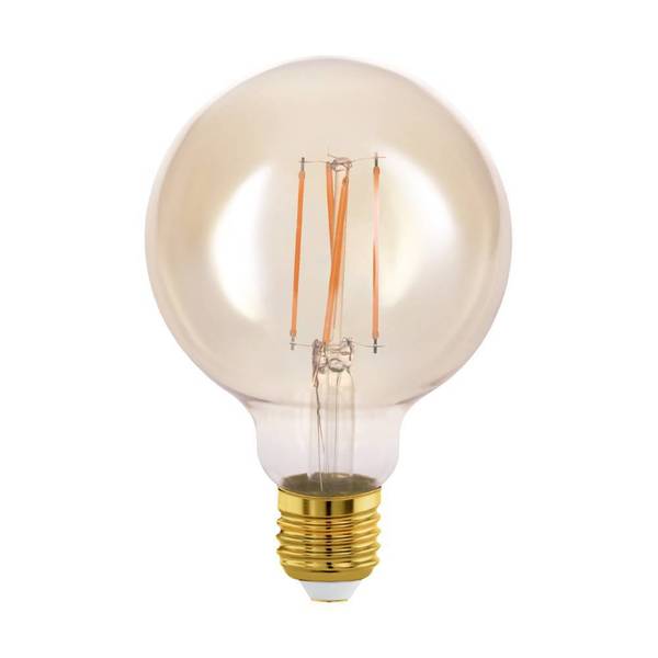 LED-Leuchtmittel Sieres Globe - Farbglas - Bernstein - Durchmesser: 10 cm