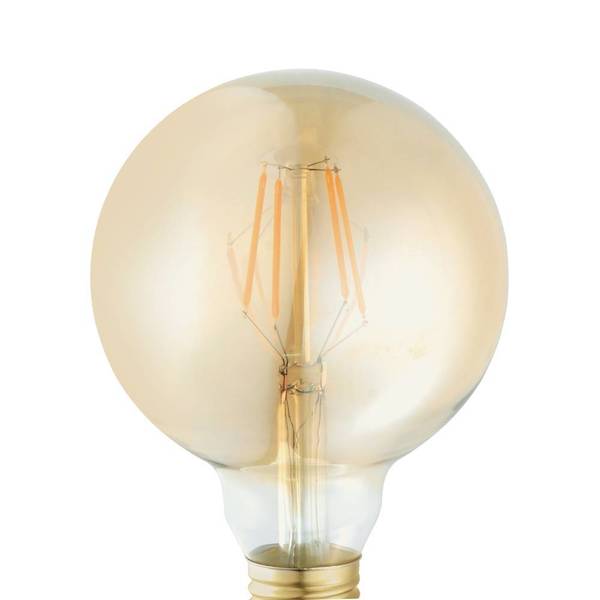 LED-Leuchtmittel Sieres Globe - Farbglas - Bernstein - Durchmesser: 10 cm