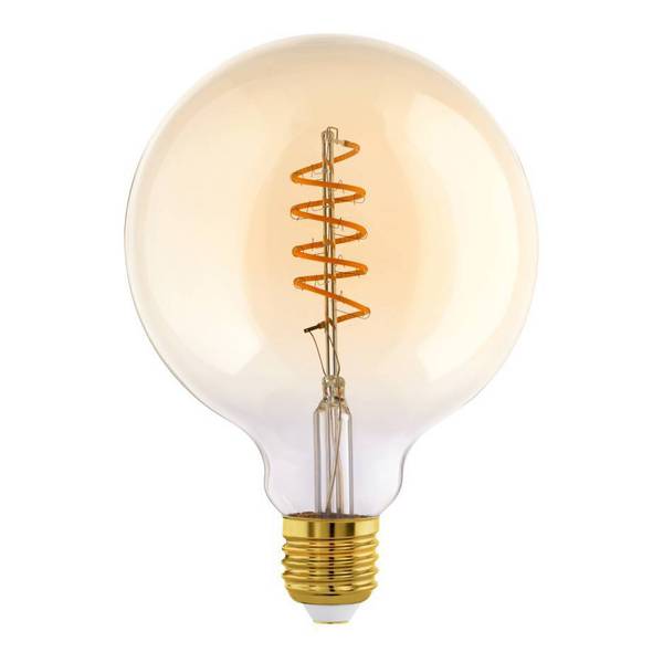 LED-Leuchtmittel Aneto Globe - Farbglas - Bernstein - Durchmesser: 13 cm
