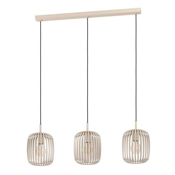 Pendelleuchte Romazzina - Stahl - Beige - 3-flammig
