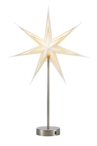 Standstern Sarah - Papier - Weiß / Silber