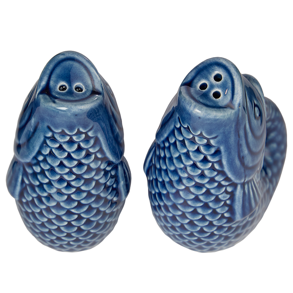 Salz & Pfefferstreuer SALT & PEPPER 2tlg - Dolomit /  Silikon - Blau