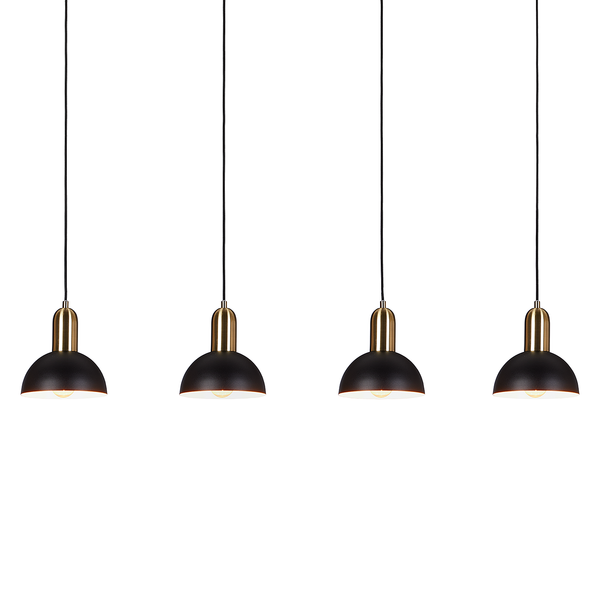 Pendelleuchte INSPYR - Eisen - 4 flammig - Schwarz