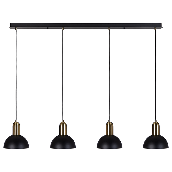 Pendelleuchte INSPYR - Eisen - 4 flammig - Schwarz