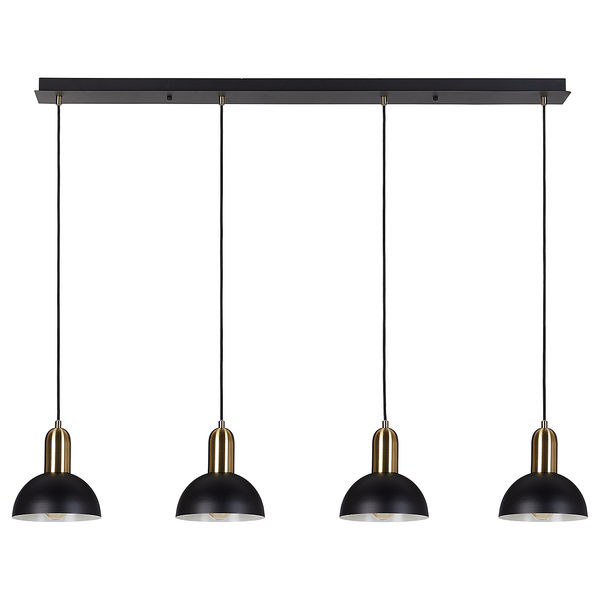 Pendelleuchte INSPYR - Eisen - 4 flammig - Schwarz