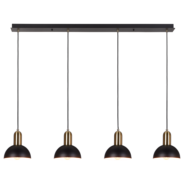 Pendelleuchte INSPYR - Eisen - 4 flammig - Schwarz