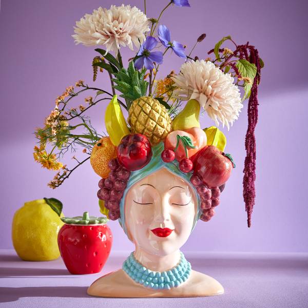Vase LIMA - Polyresin - Bunt