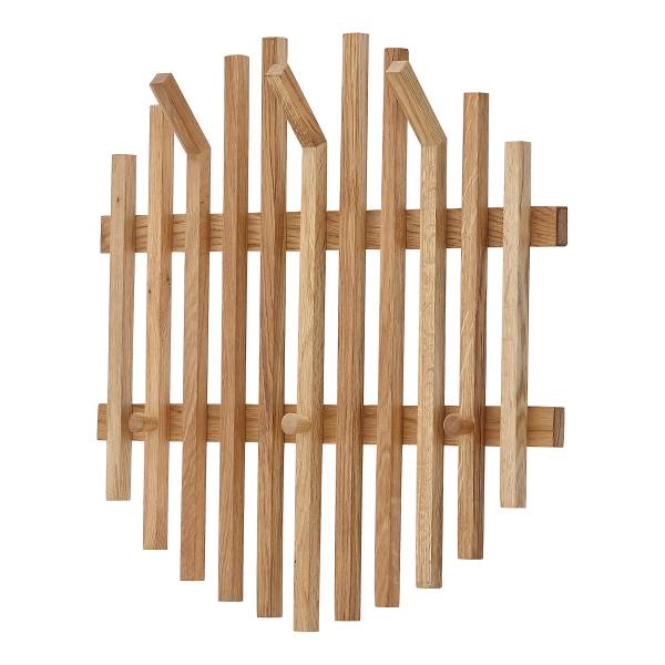 Garderobenpaneel Woods Cross Typ D rund - Eiche - Breite: 58 cm