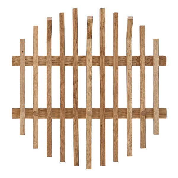 Garderobenpaneel Woods Cross Typ D rund - Eiche - Breite: 58 cm