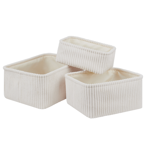 Korb LORD OF CORD 3-teilig - Polyester - Beige